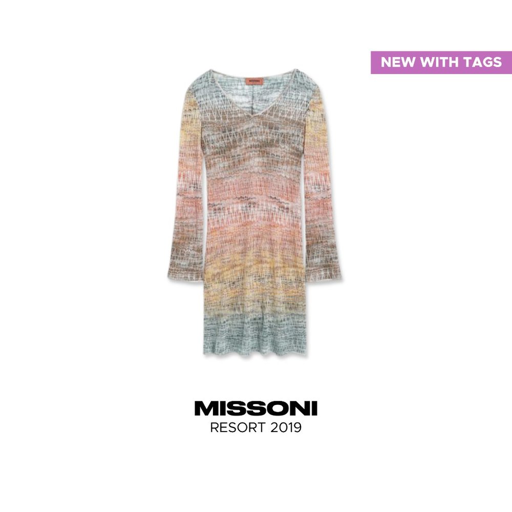 🤑 SOLD 🤑 NEW Missoni R19 Zig Zag-Print Mini Dress